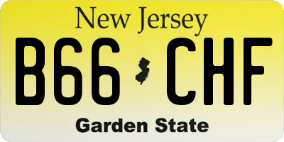 NJ license plate B66CHF