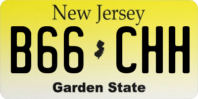 NJ license plate B66CHH