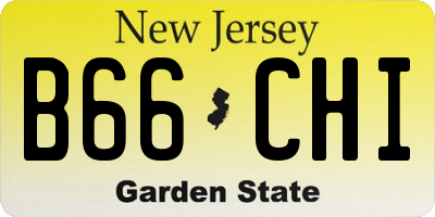 NJ license plate B66CHI