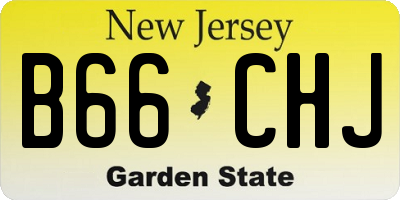 NJ license plate B66CHJ