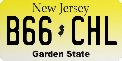 NJ license plate B66CHL