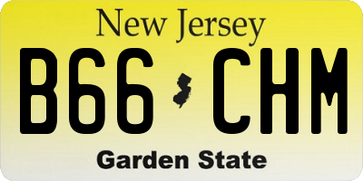 NJ license plate B66CHM