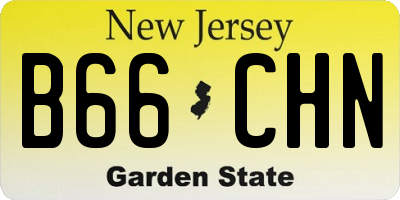 NJ license plate B66CHN