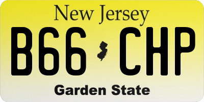 NJ license plate B66CHP