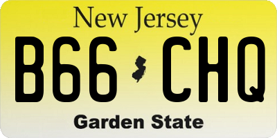 NJ license plate B66CHQ