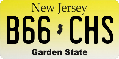 NJ license plate B66CHS