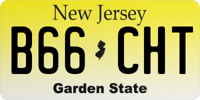 NJ license plate B66CHT