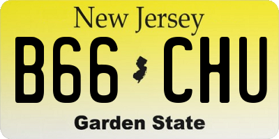 NJ license plate B66CHU