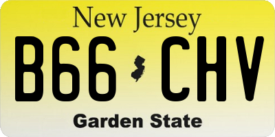 NJ license plate B66CHV