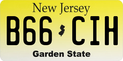NJ license plate B66CIH