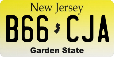 NJ license plate B66CJA