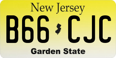 NJ license plate B66CJC