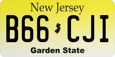 NJ license plate B66CJI