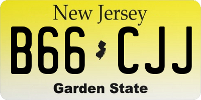 NJ license plate B66CJJ