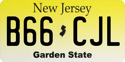 NJ license plate B66CJL