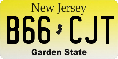NJ license plate B66CJT