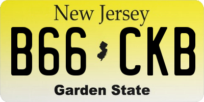 NJ license plate B66CKB