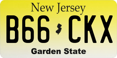 NJ license plate B66CKX