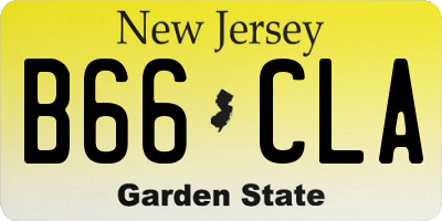 NJ license plate B66CLA