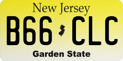 NJ license plate B66CLC