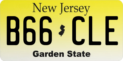 NJ license plate B66CLE