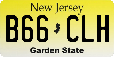 NJ license plate B66CLH