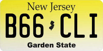 NJ license plate B66CLI