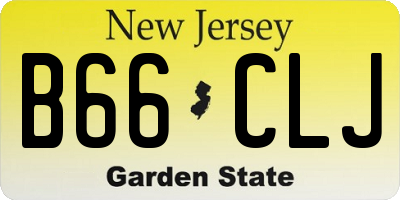 NJ license plate B66CLJ