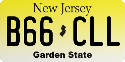NJ license plate B66CLL