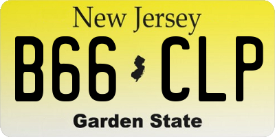 NJ license plate B66CLP