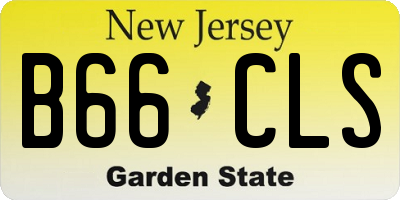 NJ license plate B66CLS