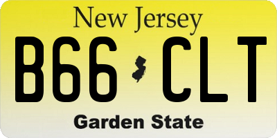 NJ license plate B66CLT