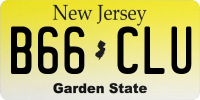 NJ license plate B66CLU