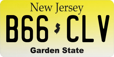 NJ license plate B66CLV