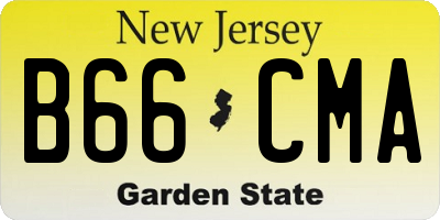 NJ license plate B66CMA