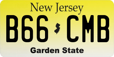 NJ license plate B66CMB