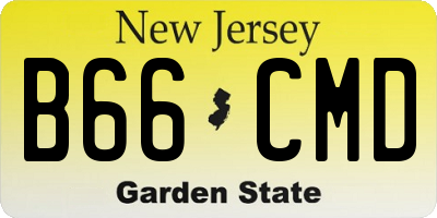 NJ license plate B66CMD