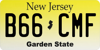 NJ license plate B66CMF