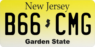 NJ license plate B66CMG