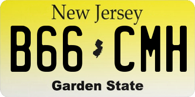 NJ license plate B66CMH