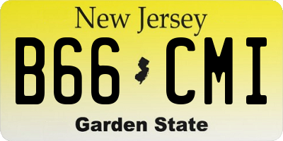 NJ license plate B66CMI