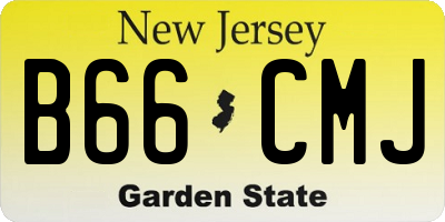 NJ license plate B66CMJ