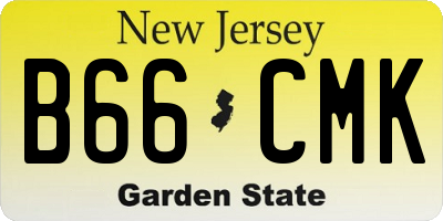 NJ license plate B66CMK