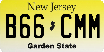 NJ license plate B66CMM