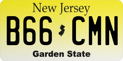NJ license plate B66CMN