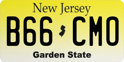 NJ license plate B66CMO
