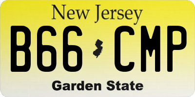 NJ license plate B66CMP