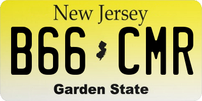 NJ license plate B66CMR