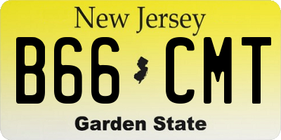 NJ license plate B66CMT