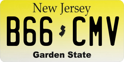 NJ license plate B66CMV